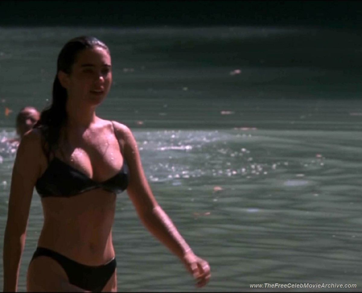Actress Jennifer Connelly paparazzi topless shots and nude movie scenes Mr.Skin...